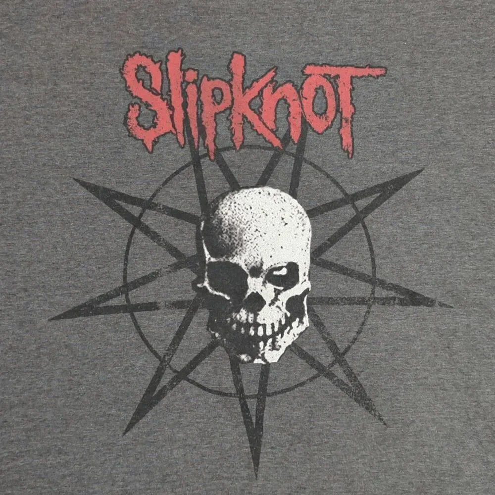 Vintage Slipknot Men's Large Grey Short Sleeve The Gray Chapter T-Shirt Skull